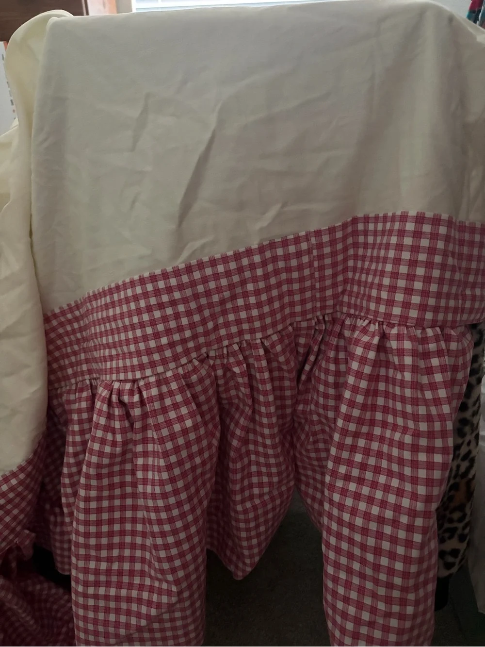 Gingham Bed Skirt For Full Bed